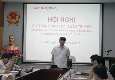 Hội nghị giao ban công tác tuyên truyền bầu cử đại biểu Quốc hội khóa XIII và đại biểu Hội đồng nhân dân các cấp nhiệm kỳ 2011 - 2016